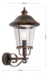 Orion AL 11K/360.00-Applique da esterno KENZO 1xE27/100W/230V IP44 bronzo/patina