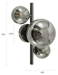 Brilagi - Lampada da parete LED MILLA 3xG9/3W/230V nero cromato/fumé