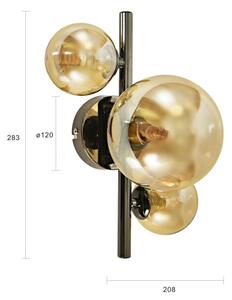 Brilagi - Lampada da parete LED MILLA 3xG9/3W/230V nero cromato/oro