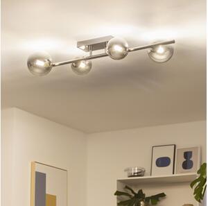 Brilagi - Lampadario LED a plafone MILLA 4xG9/3W/230V nero cromato/fumé