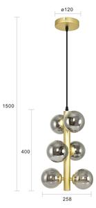 Brilagi - Lampadario LED a sospensione con filo MILLA 6xG9/3W/230V oro/fumé