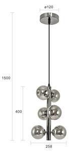 Brilagi - Lampadario LED a sospensione con cavo MILLA 6xG9/3W/230V nero cromato/fumé