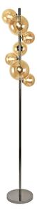 Brilagi - Lampada da terra LED MILLA 7xG9/3W/230V nero cromato/oro