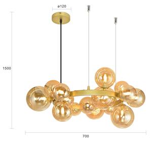 Brilagi - Lampadario LED a sospensione con filo MILLA 15xG9/3W/230V oro