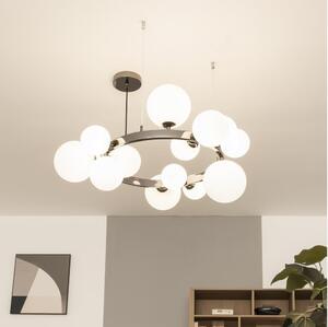 Brilagi - Lampadario LED a sospensione con cavo MILLA 15xG9/3W/230V nero cromato/bianco