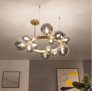 Brilagi - Lampadario LED a sospensione con filo MILLA 15xG9/3W/230V oro/fumé