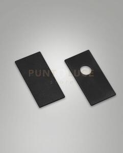 Kit tappi chiusura sistema binario track 48v nero h5,4cm