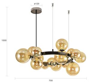 Brilagi - Lampadario LED su cavo MILLA 15xG9/3W/230V nero cromato/oro