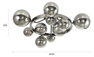 Brilagi - Plafoniera LED MILLA 10xG9/3W/230V nero cromato/fumé