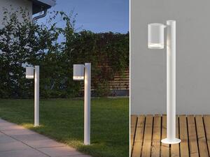 Set da 2 lampade da esterno in alluminio MODENA bianche, GU10, altezza 70 cm, IP44