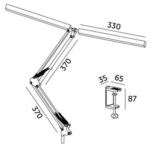 Lampada da tavolo LED dimmerabile TENUIX DUO LED/15W/230V 3000-6000K bianco