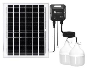 Aigostar - Lampadario solare LED 2xLED/70W/12V 12000 mAh 6500K diametro 12 cm