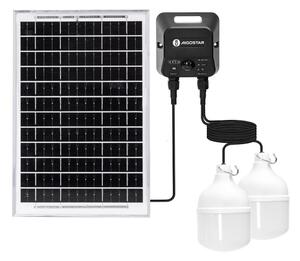 Aigostar - Lampadario solare LED con sensore 2xLED/35W/12V 6000 mAh 6500K diametro 10 cm