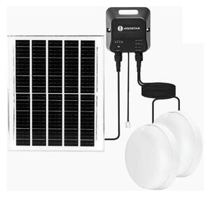 Aigostar - Lampada LED solare 2xLED/70W/12V 12000 mAh 6500K diametro 20,5 cm