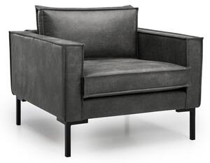 Poltrona in similpelle grigio scuro Rate - Scandic
