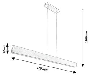 Rabalux 6670 - Lampadario LED dimmerabile su corda TITHANIA LED/24W/230V 120 cm