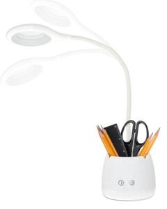 Lampada da tavolo flessibile ricaricabile a LED dimmerabile LUSIA LED/5W/5V 3000/4000K 1200 mAh bianco
