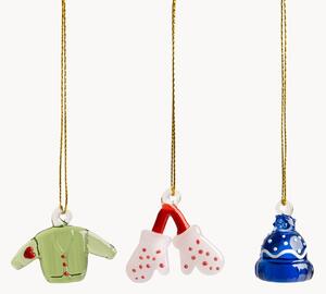 Set di 3 addobbi natalizi in vetro borosilicato Merry