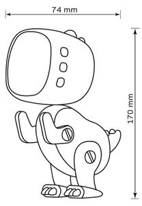 Lampada notturna LED dimmerabile per bambini con sveglia ROBOT LED/1W/5V 1200 mAh