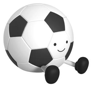 Lampada LED dimmerabile per bambini FOOTBALL LED/2W/5V USB 1200 mAh bianco/nero