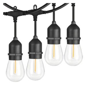 Catena decorativa LED esterna 20xE27/1W/230V 20 m IP65 nero