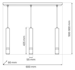 Brilagi - Lampadario a sospensione con filo POKER 3xGU10/25W/230V beige