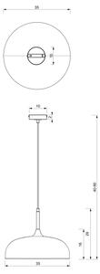 Brilagi - Lampadario a sospensione con filo ABRAHAM 1xE27/60W/230V diametro 35 cm beige