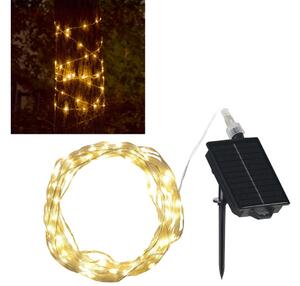 LED Solare catena decorativa LED/3,7V 1800 mAh 10 m IP44 + telecomando