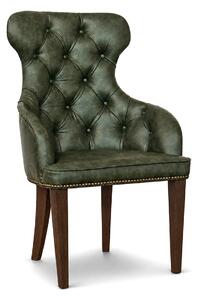 Sedia Cosmo Plus Pelle Primo Fiore Premium - Gambe in Legno - Design Iconico
