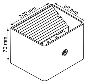 Applique a LED con sensore MIRI LED/2,5W/3,7V 3000-6400K 4000 mAh nero