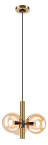Lampadario a sospensione con filo ROLLO 3xE14/5W/230V oro/fumé beige