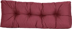 Cuscino da schienale TexDeko Garden 120x40x20/10 cm, trapuntato, idrorepellente, resistente ai raggi UV, bordeaux
