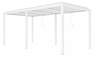 VivaGarden Pergola Bioclimatica da Esterno in Alluminio Copertura a Lamelle Orientabili Dimensioni 7,8x4x2,5 mt colore Bianco