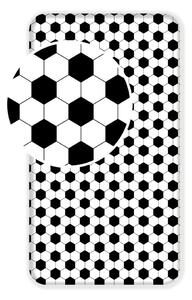 Lenzuolo con angoli per bambini bianco e nero in cotone per letto singolo 90x200 cm Football – Jerry Fabrics