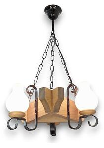 Brilagi - Lampadario a sospensione con catena QUEEN 3xE14/40W/230V faggio