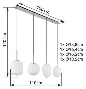 Globo 15345-4NO - Lampadario a sospensione con filo BLACKY I 4xE14/40W/230V