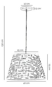 ONLI - Lampadario a sospensione con filo RICKY 1xE27/15W/230V diametro 40 cm bianco
