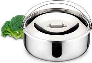 LAGOSTINA Scodello per Pentola a Pressione in Acciaio Inox cm 18,5 con Coperchio - Serie 9100