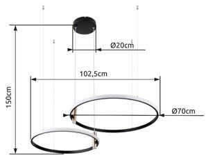 Globo 67300H - Lampadario a sospensione con filo LED dimmerabile COCO LED/55W/230V 2700-6000K + +TC