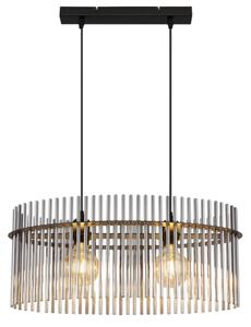 Globo 15698H3 - Lampadario a sospensione con filo GORLEY 2xE27/60W/230V nero