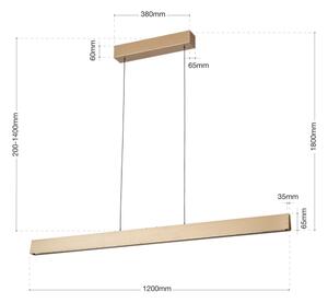 Orion HL 6-1716/120 - Lampadario LED dimmerabile TARA LED/44W/230V oro