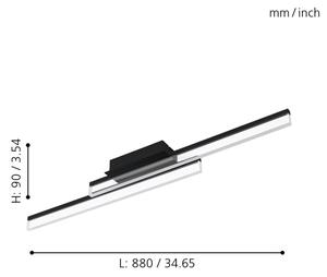 Eglo 780433 - Plafoniera LED da bagno YANGUAS 2xLED/11W/230V 3000K IP44