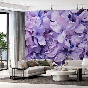 Carta da parati Fiori di giacinto, colore blu-viola, Carta da parati Floreale, w01556 : Uwalls.it