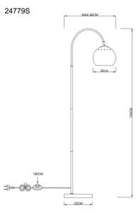 Globo 24779S - Lampada con piedistallo BENNO 1xE27/60W/230V beige