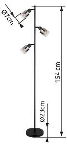 Globo 54308S - Lampada con piedistallo HUBERTUS 3xE14/40W/230V