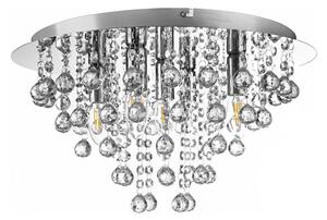 Globo 63040506 - Plafoniera LONDON 5xE14/40W/230V diametro 46 cm cromo lucido