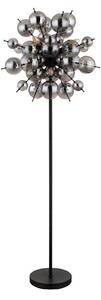 Globo 15633SS - Lampada con piedistallo UDO 6xE14/25W/230V nero/fumé