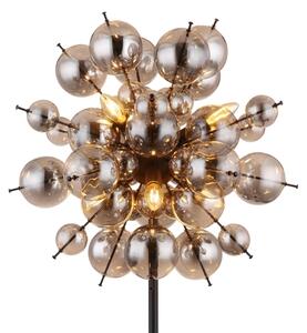 Globo 15633SS - Lampada con piedistallo UDO 6xE14/25W/230V nero/fumé