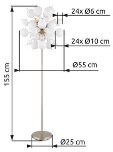 Globo 15633SO - Lampada con piedistallo UDO 6xE14/25W/230V bianco