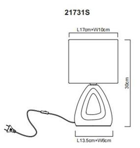 Globo 21731S - Lampada da tavolo TRIANGLE 1xE14/40W/230V nero